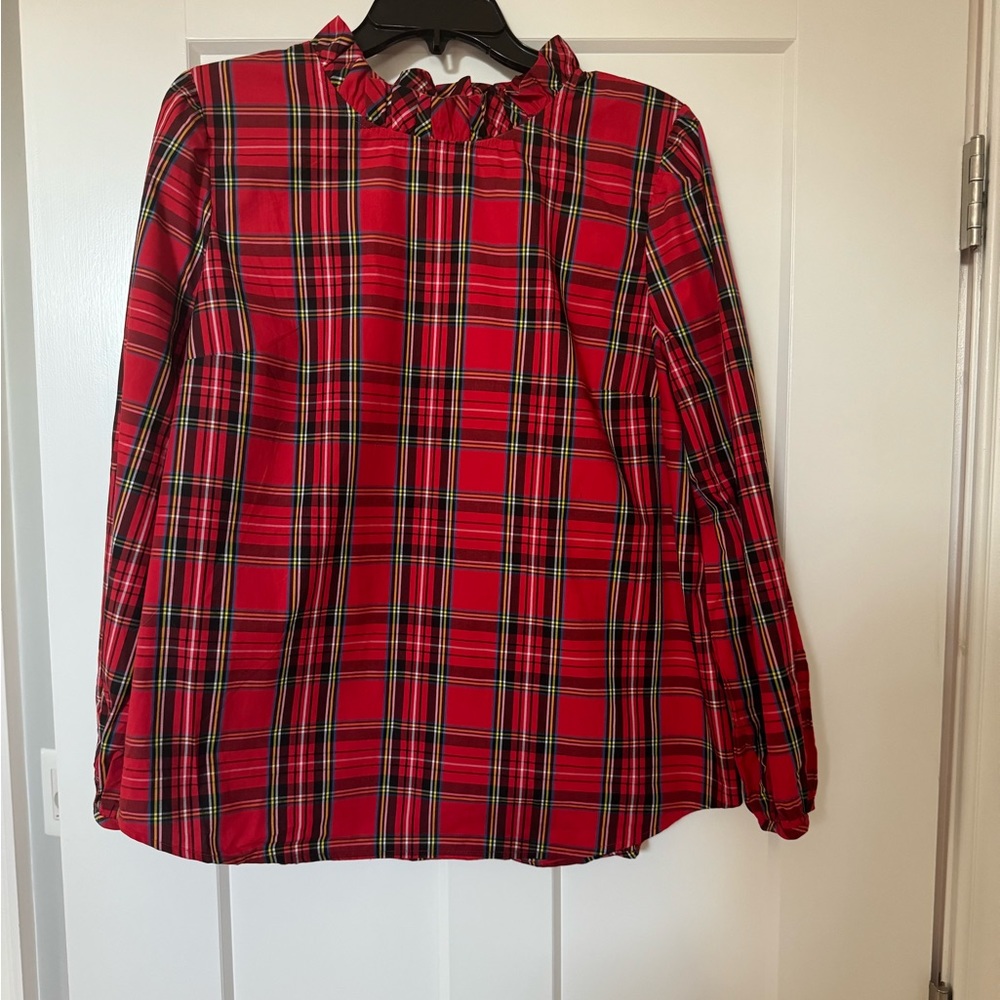 J.Crew Red Tartan Top